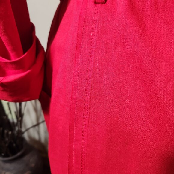 Elie Tahari Linen/Cotton Long Sleeved Dress Size 6 - Picture 5 of 7